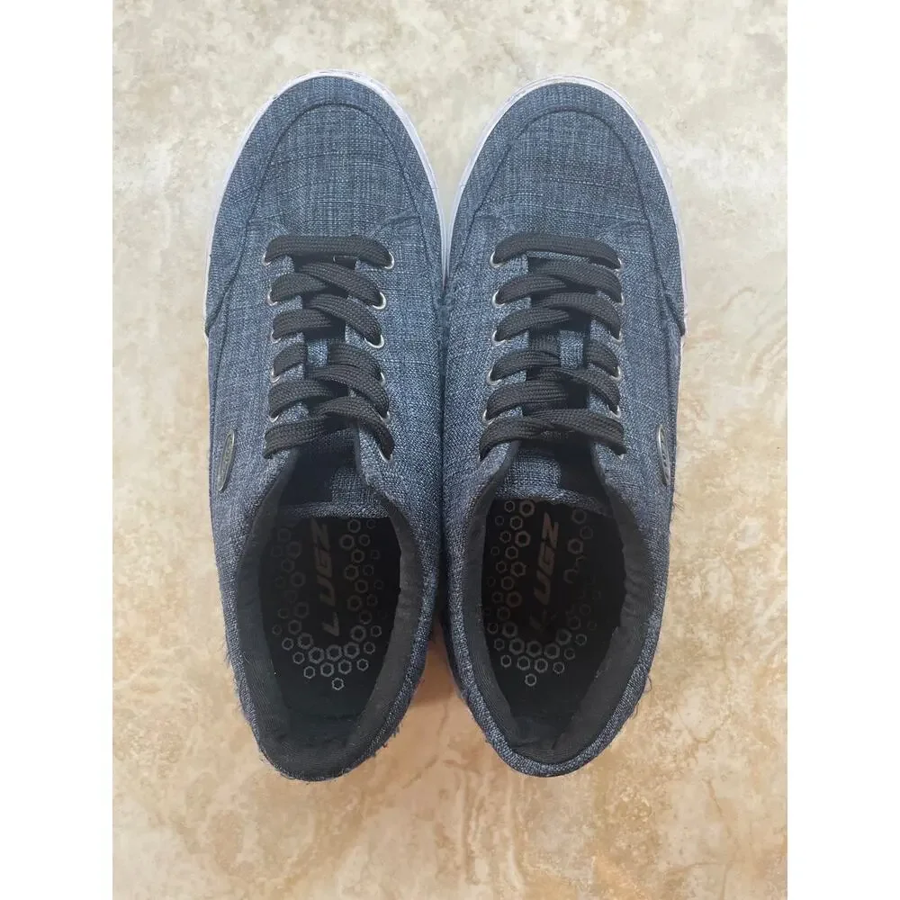 Lugz Canvas Sneakers Men’s Size 9 Blue Casual Lace Up Shoes Athletic